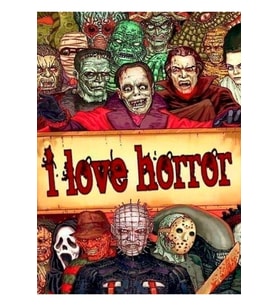 Korku Tablo Ahşap Poster Dekoratifnı Seviyorum