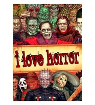 Korku Tablo Ahşap Poster Dekoratifnı Seviyorum