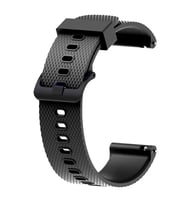 Huawei GT2 42mm Uyumlu Kordon Silikon Tırtıllı Yumuşak Esnek KRD-46 Kayış (Siyah)