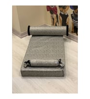 Yastıklı Büyük Boy Köpek Yatağı 80x45x10 cm Fermuarlı Rahat Uyku Alanı