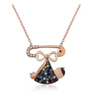 Findit Gümüş Yeni Doğmuş Bebek Kolye