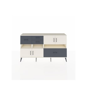 Arges Konsol 5 Raflı 4 Çekmeceli 4 Kapaklı 176x30x99 Aytaşı-Aytaşı/Antrasit