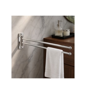 Gümüş Krom Havluluk Çiftli Asklılı Havluluk Hareketli Sistem Banyo Havluluğ