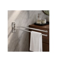 Gümüş Krom Havluluk Çiftli Asklılı Havluluk Hareketli Sistem Banyo Havluluğ