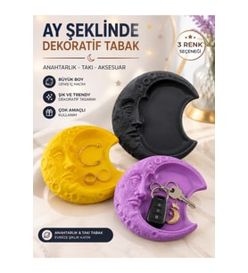 Ay şeklinde şık takı düzenleyici, dekoratif ve kullanışlı aksesuar organizer