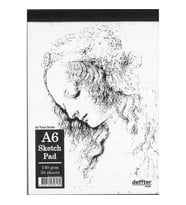 DEFFTER DA VINCI SERIES / SKETCH PAD BEYAZ CİLTLİ ESKİZ DEFTERİ A6 140gr 50 YP.