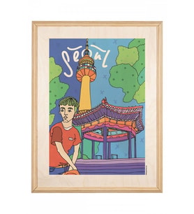 İkigai Seoul Ahşap Tablo