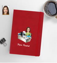 Kişiye Öze Kadın Model 13x21 Kırmızı Defter-12