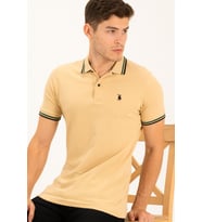 T8594 DEWBERRY ERKEK T-SHIRT-BEJ
