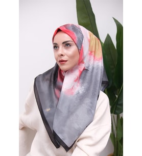 Renkli Karma Desen Dijital Soft Eşarp