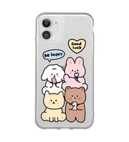 Iphone 11 Uyumlu Sevimli Ayıcıklar Desenli Şeffaf Telefon Kılıfı