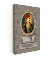 Kanvas Tablo Sultan Mehmed Reşad Üniformalı Portre Osmanlı Tablosu Ev Ofis Duvar Dekoru