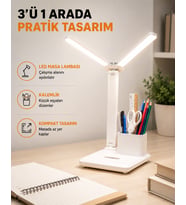 LED Işıklı Masa Lambası – Göz Yormayan, Kısılabilir ve Esnek Başlıklı Yeni Nesil