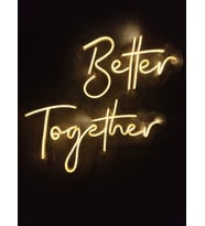 Better Together Neon Tabela Neon Yazı Söz Nişan Organizasyon Neon arka plan led ışık