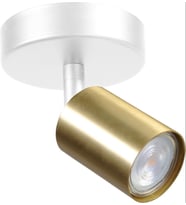 Rsylight Retro Beyaz Eskitme Led spot Tavan Plofyoner  Aplik180 Derece Hareketli Günışığı Ampullü