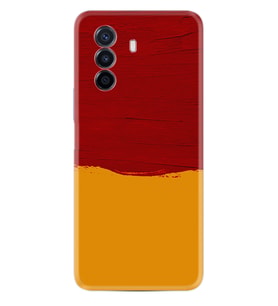 Huawei Nova Y70 Y90 Nova 9 SE  Kılıf Desemli Silikon Sarı Kırmızı Boya 1708