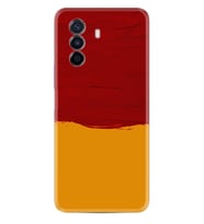 Huawei Nova Y70 Y90 Nova 9 SE  Kılıf Desemli Silikon Sarı Kırmızı Boya 1708