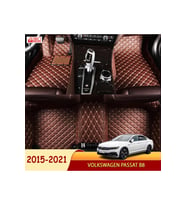 Miren Volkswagen Passat B8 2015-2021 Uyumlu 5d Havuzlu Suni Deri OTO PASPAS (Kahverengi)