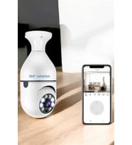 Güvenlik Kamerası Wifi Kamera Duylu Ev Kamerası Wifi Bağlantılı Dönebilen