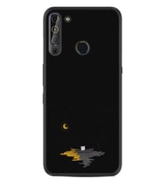 Casper Via X20 Kılıf Silikon Desen Ay ve Kedi 1683