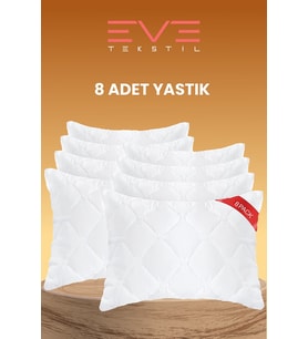 Eve Tekstil - 8 Adet Diamond Plus Kapitone Yastık 50x70 cm 800 gr