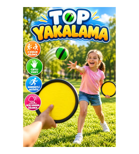 2 Kişilik Cırtlı Top Yakalama Oyunu – Yakalama Diskli Çocuk Aktivite Seti