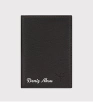 BK Gift Kişiye Özel İsimli Garbalia Hakiki Deri Kartlık ve Pasaport Kılıfı  Unisex Çok Bölmeli Seyahat Cüzdanı (Kahverengi)