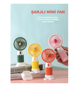 Mini Fan Masaüstü Taşınabilir Telefon Stantlı Vantilatör 2si 1 Arada Taşınabilir Masaüstü El Fanı