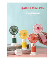 Mini Fan Masaüstü Taşınabilir Telefon Stantlı Vantilatör 2si 1 Arada Taşınabilir Masaüstü El Fanı