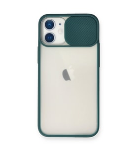 Iphone 11 Kılıf Palm Buzlu Kamera Sürgülü Silikon - Yeşil