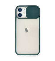 Iphone 11 Kılıf Palm Buzlu Kamera Sürgülü Silikon - Yeşil