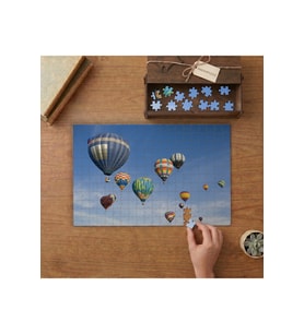 Sıcak Hava Balonu Festivali Tasarımı 240 parça Ahşap Puzzle Ahşap Kutuda MP11390