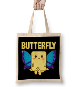 Cute Butterfly Stick Of Butter With Wings Pun Bez Çanta Uzun Saplı