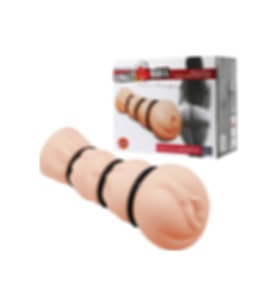 Exact 16 CM 3 Adet Penis Halkalı Süper Gerçekçi 3D Realistik Suni Vajina Masturbatör