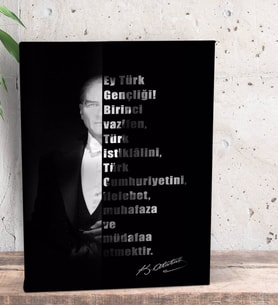 BK Gift Atatürk Temalı Dekoratif Mini Kanvas Tablo 15x20cm-31