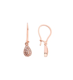 Taşlı Drop Gümüş Küpe GMS686