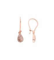 Taşlı Drop Gümüş Küpe GMS686