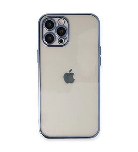 Apple İphone 12 Pro Max Kılıf Razer Lensli Silikon - Açık Mavi