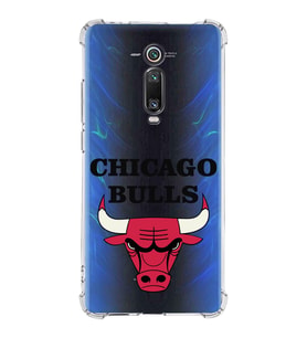 Xiaomi Mi 9T Pro Köşe Korumalı Antişok Kapak Chicago Bulls Tasarımlı Şeffaf Silikon Kılıf