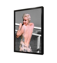 Marilyn Monroe Sırt Dekolteli Çerçeveli Mdf Tablo