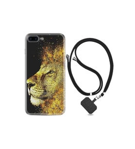 Iphone 7 Plus 8 Plus Uyumlu Kılıf Desenli Silikon Boyun Askılı Leon 1323
