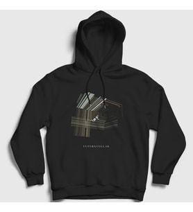 Presmono Unisex Siyah Tesseract Film interstellar Kapüşonlu Sweatshirt 245827tt