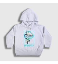 Presmono Unisex Çocuk Beyaz Miku Hatsune Kapüşonlu Sweatshirt 439489tt (Beyaz)