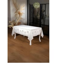 Nilüfer Lüx Jakar Kumaş Taş Masa Örtüsü Dikdörtgen 160x220 Cm - 1088 (Standart)