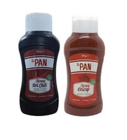 Dr. Pan Hot Chili Sos + Şekersiz Ketçap 2’li Set Şekeriz ve Düşük Kalorili 