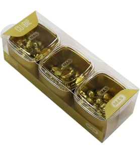 Cubbie Premium 3'lü Kutu Ataş Raptiye Seti, Gold
