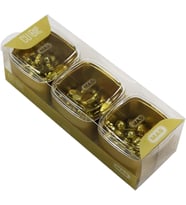 Cubbie Premium 3'lü Kutu Ataş Raptiye Seti, Gold