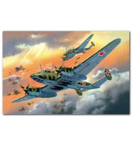 Cakatablo Nostaljik Bombardıman Savaş Uçakları Çizim MDF Tablo