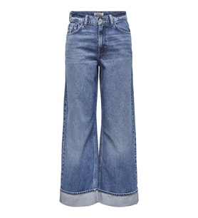 Only Yüksek Bel Geniş Paça Katlamalı Kot Pantolon – Hope Fit CRO916 (DENIM)
