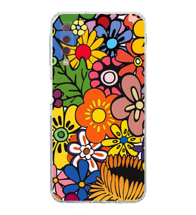 PrintiFy Samsung Galaxy A7 2018 ile Uyumlu Retro Color 2  Kamera Korumalı Şeffaf  Kılıf